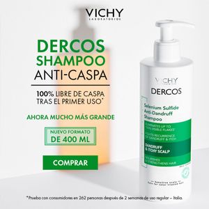 Shampoo dercos anticaspa cabello normal-graso 390ml