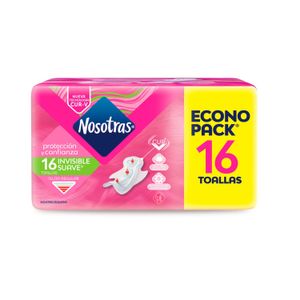 Toalla Invisible curv tipo algodón (16 unidades)