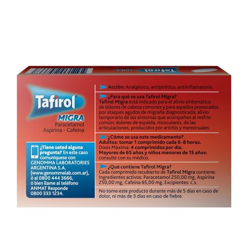 Tafirol migra (10 comprimidos)