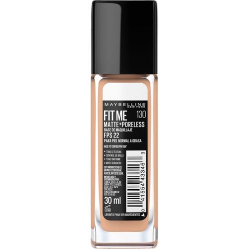 Base de maquillaje líquida fit me matte y sin poros visibles 30 ml