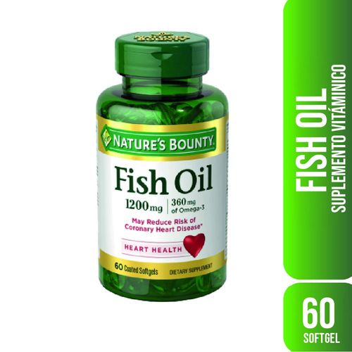 Aceite fish omega 3 y omega 6 1200 mg (60 capsulas)