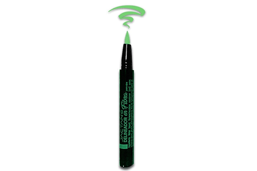 Delineador de ojos en fibra verde
