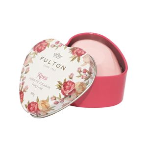 Jabon rosas lata corazon