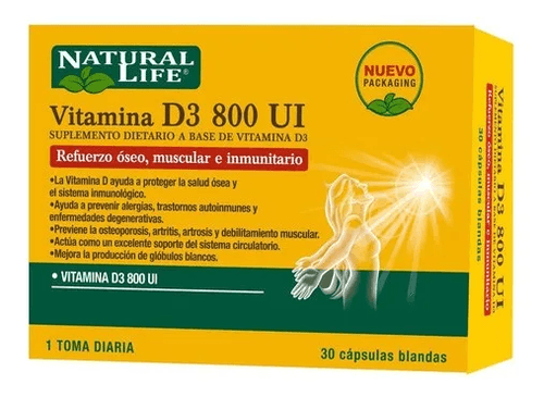 Vitamin D3 800 ui (30 capsulas)