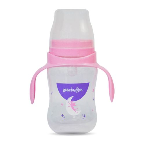 Mamadera boca ancha con asas - tetina de silicona 250 ml