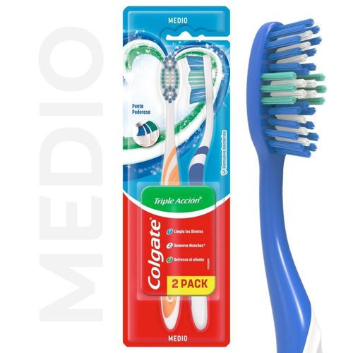 Cepillo de dientes triple acción 2 unidades