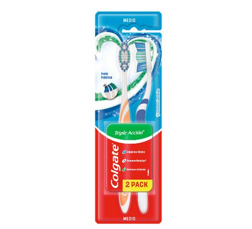 Cepillo de dientes triple acción 2 unidades
