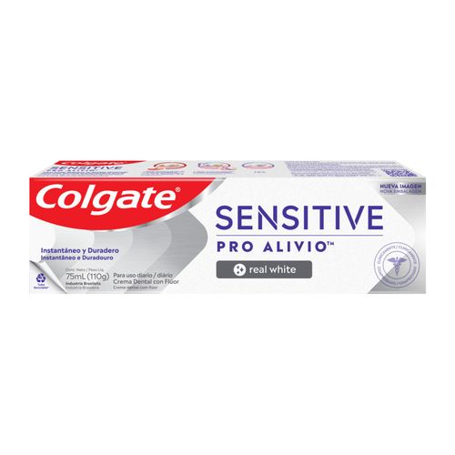 Pasta dental sensitive pro-alivio real white 110 gr