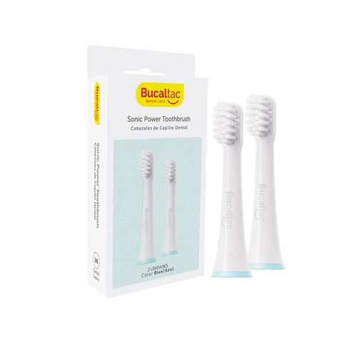 Cabezales de cepillo dental sonic power toothbrush azul x 2