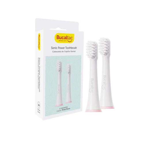 Cabezales de cepillo dental sonic power toothbrush rosa x 2