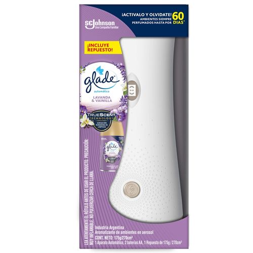 Aromatizante Automático Lavanda y Vainilla Aparato + Repuesto 175gr