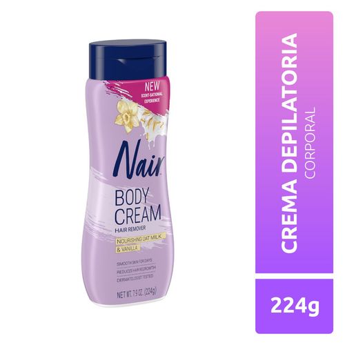 Crema corporal depilatoria leche de avena y vainilla 224 gr