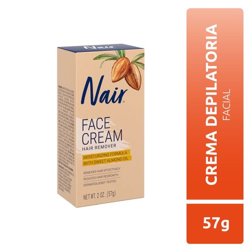 Crema depilatoria de rostro aceite de almendras 57 gr