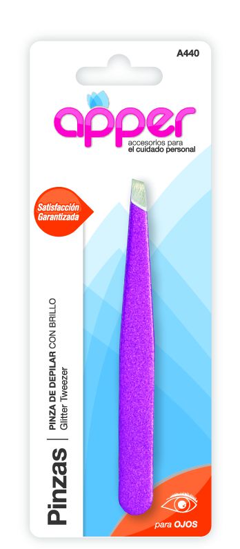 Pinza de depilar con brillo
