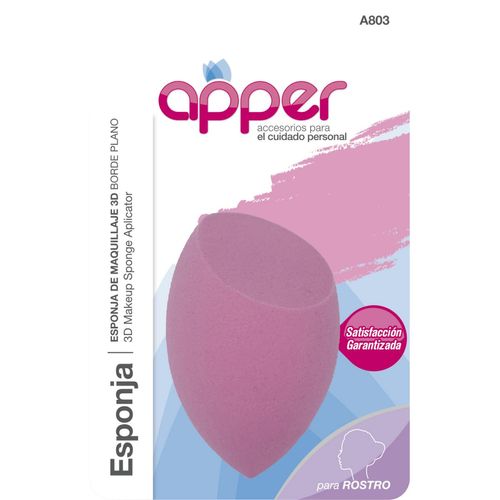 Esponja maquillaje 3d borde plano