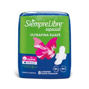 Toallas femeninas Especial Ultrafina suave con alas (8 unidades)