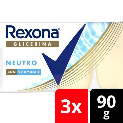 Jabón en barra glicerina neutro 90 gr (3 unidades)