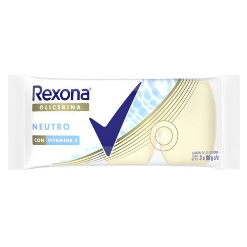 Jabón en barra glicerina neutro 90 gr (3 unidades)