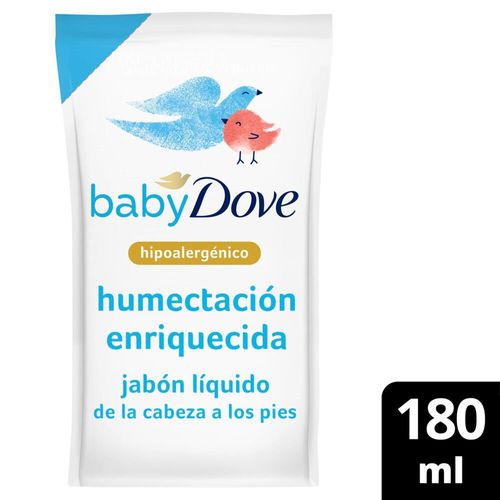 Jabón líquido baby humectación enriquecida refill 180 ml