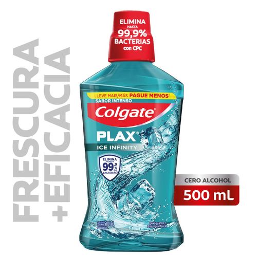 Enjuague bucal plax ice infinity 500 ml