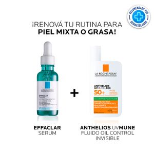 Combo effaclar serum + uv mune fluido oil control