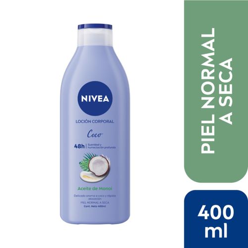 Loción corporal Vainilla o Coco rápida absorción 400 ml