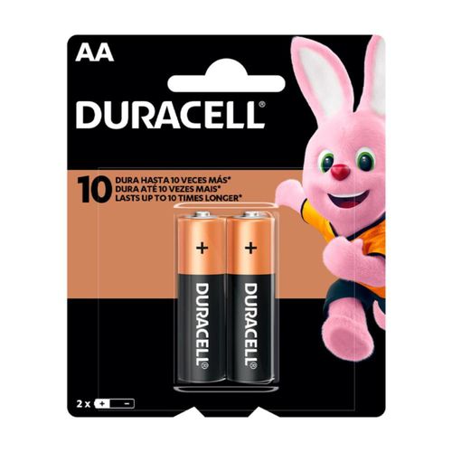 Pilas alcalinas aa de larga duración (pack de 2)