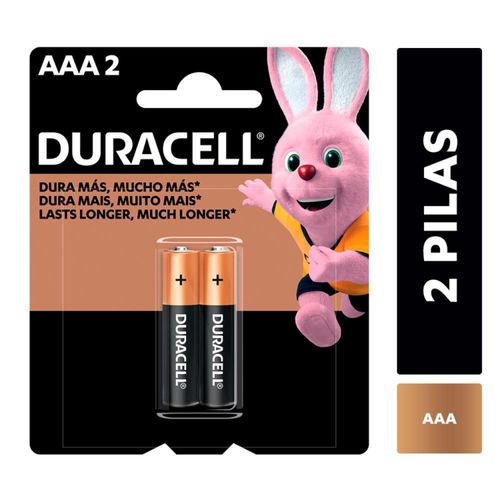 Pilas alcalinas aaa de larga duración (pack de 2)
