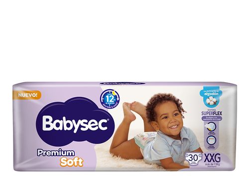 Pañales premium soft XXG (30 unidades)
