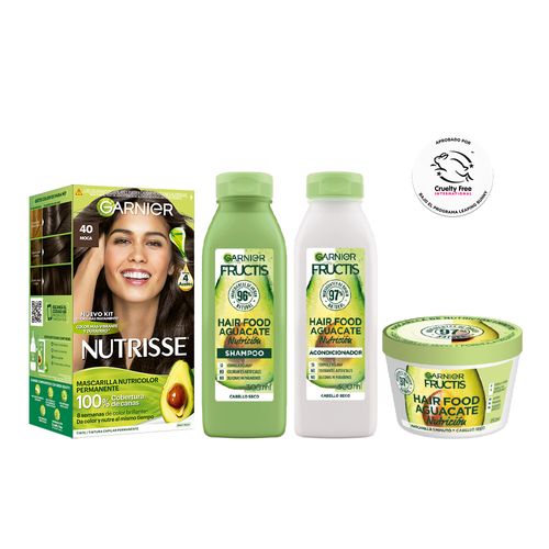 Combo tono 40 + rutina hair food palta:shampoo, acondicionador y mascarilla
