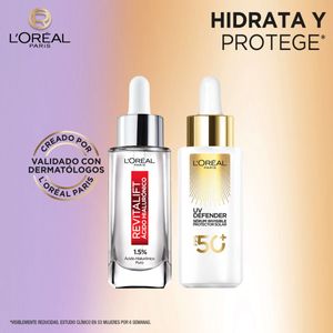 Combo duo rutina diaria: serum revitalift + protector solar uv defender serum
