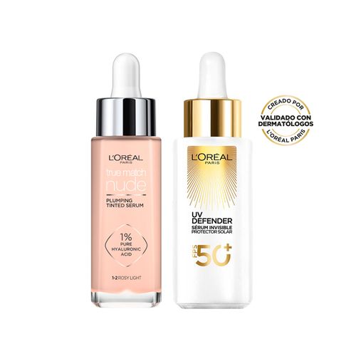 Combo rostro serum: true match serum + serum uv defender