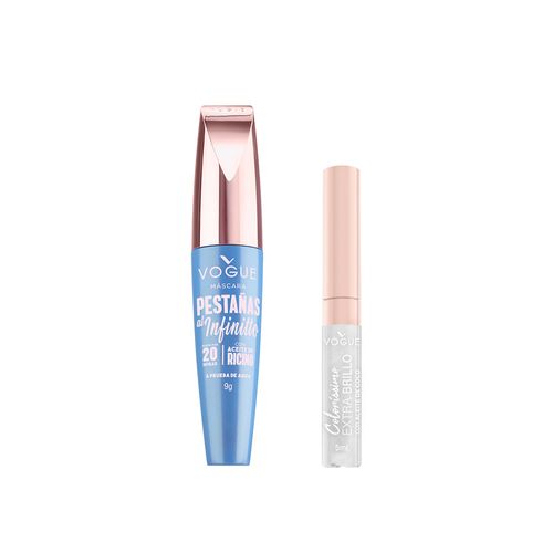Combo de maquillaje: máscara de pestañas + brillo