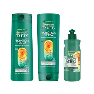 Combo Probióticos Fuerza: Shampoo, Acondicionador y Crema Para Peinar