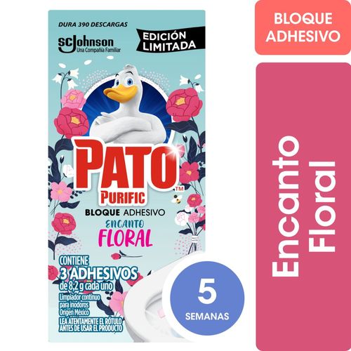 Bloque para inodoros adhesivo floral