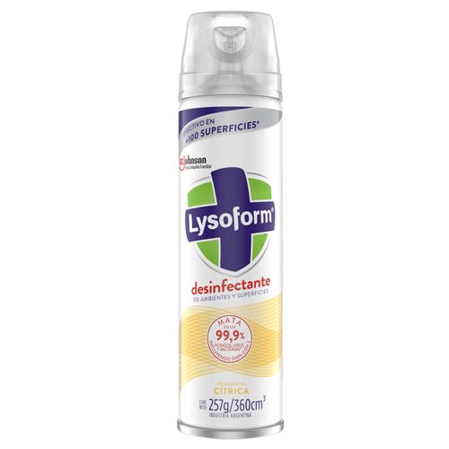 Desinfectante de Ambientes y Elimina Olores Cítrica en Aerosol 360ml