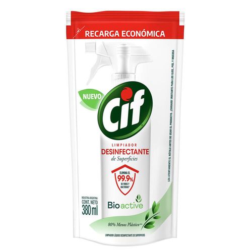 Limpiador desinfectante repuesto 380 ml