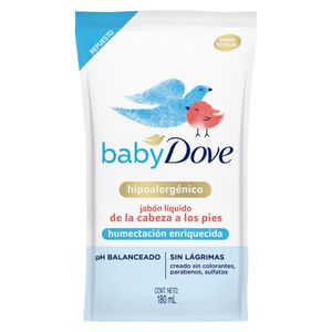 Jabón líquido baby humectación enriquecida refill 180 ml