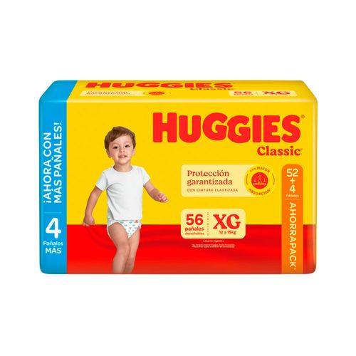 Pañal Classic Ahorro talle xg (56 unidades)