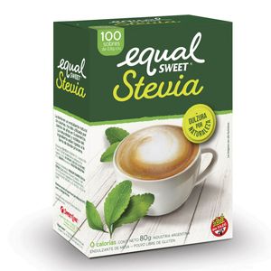 Edulcorante stevia en polvo caja 100 sobres