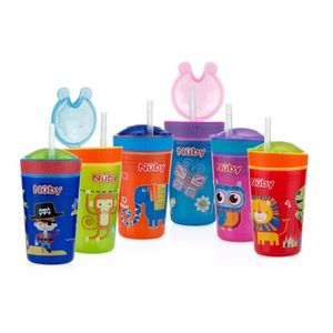 Vaso con sorbete y porta cereales con tapa 150 ml