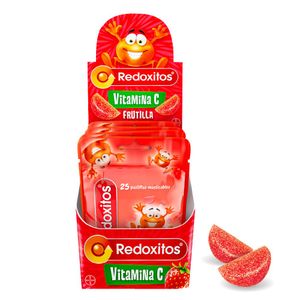 Suplemento a base de vitamina C sabor frutilla (6 sachets de 25 past c/u)