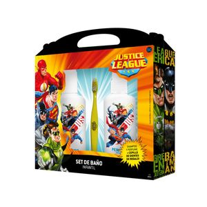 Liga de la justicia set (shampoo + perfume + cep dientes)