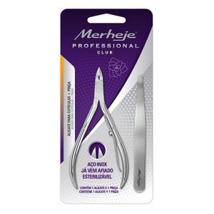 Alicate para cuticulas + pinza merheje professional