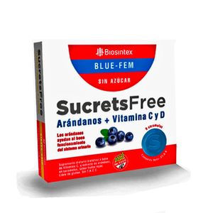 Sucrets free blue fem (9 caramelos)