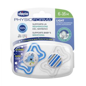 Chupete physio light luminoso 6 a 16 meses 2 unidades