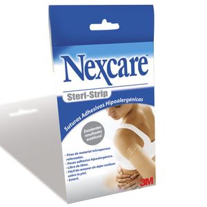 Sutura 3mm x 75mm 3 tiras steri-strip estuche nexcare (3 unidades)
