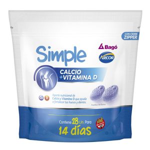 Suplemento dietario calcio + vitamina d (28 pastilla de goma)
