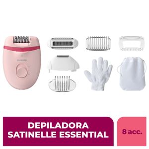 Depiladora electrica satinelle essential opti light y accesorios