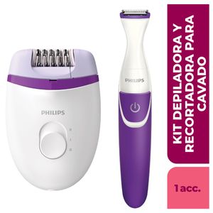Set depiladora satinelle essential + recortador cavado brp505/00